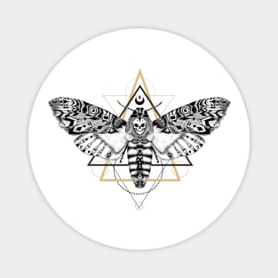 Dead head moth in aztec style Magnet